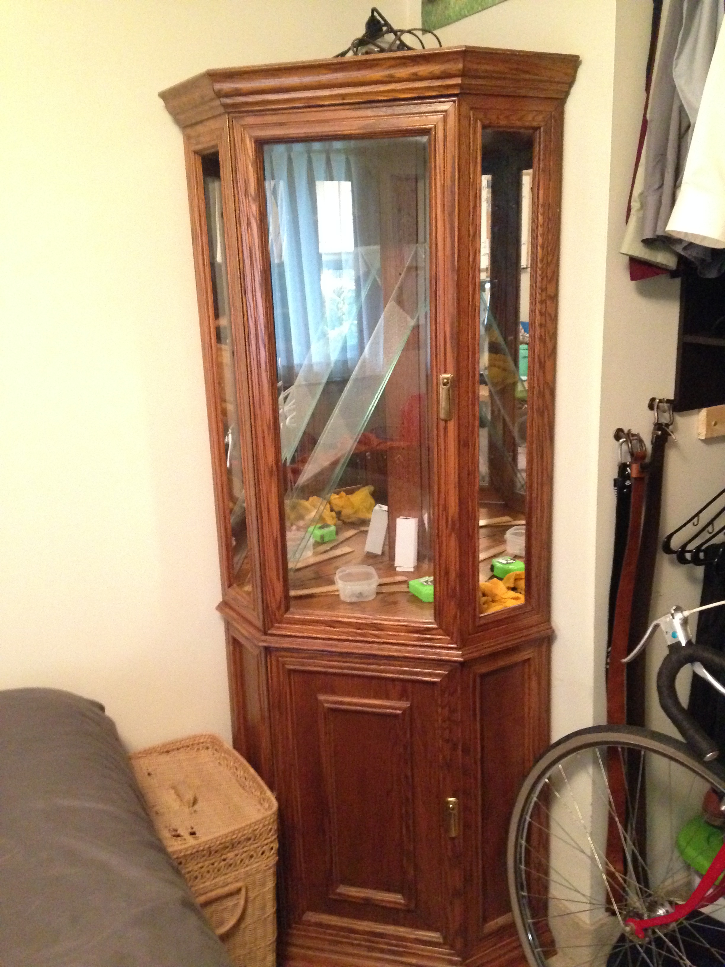 Diy Chameleon Cage Convert China Cabinet Into Arboreal Vivarium