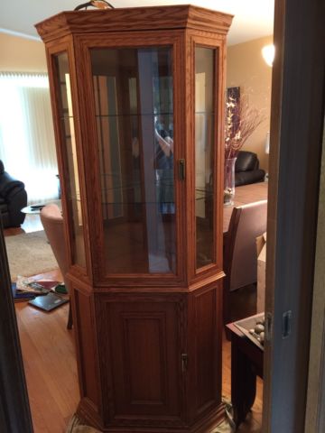 Corner China Cabinet, $50.00