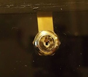 Custom Terrariums: Cam lock installed Custom Terrariums: Cam lock installed