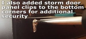 Storm Door Panel Clips