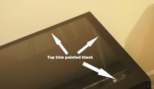 Top Trim painted black Top Trim painted black