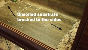 Left over, clean substrate Left over, clean substrate