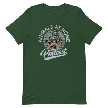 Animals at Home Podcast T-Shirt (Navy & Forest Green)