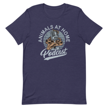 Animals at Home Podcast T-Shirt (Heather Navy & Forest Green)