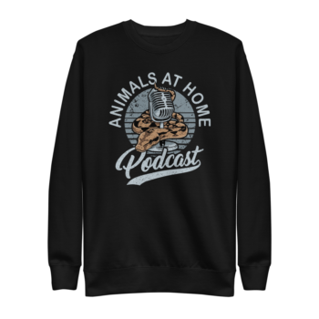 Animals at Home Fleece Sweater (Black & Charcoal)